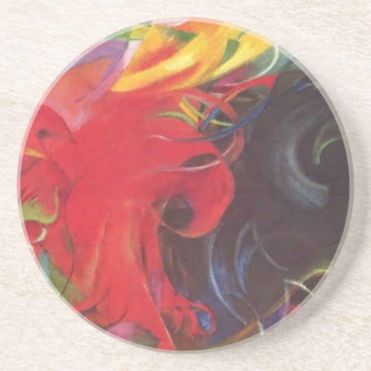 ファイティング型枠バイフランツ・マルクヴィンテージファインアート コースター (正面)