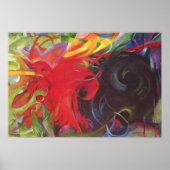 ファイティング型枠バイフランツ・マルクヴィンテージファインアート ポスター (正面)