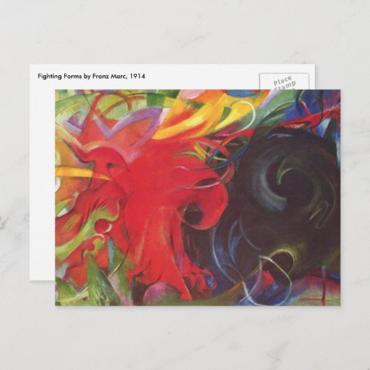 ファイティング型枠バイフランツ・マルクヴィンテージファインアート ポストカード (正面/裏面)