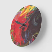 ファイティング型枠バイフランツ・マルクヴィンテージファインアート ラウンド壁時計 (傾斜)