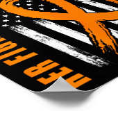 ファイトは私の娘の白血病認識度旗 ポスター (角)