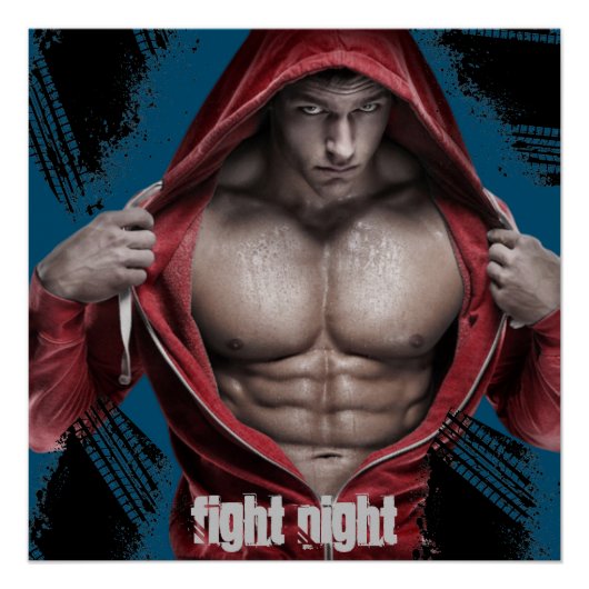ファイトナイトスポーツイベントテンプレートポスター ポスター (正面)