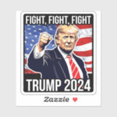 ファイトファイトファイトドナルドトランプ2024デカールバンパー シール (シート)