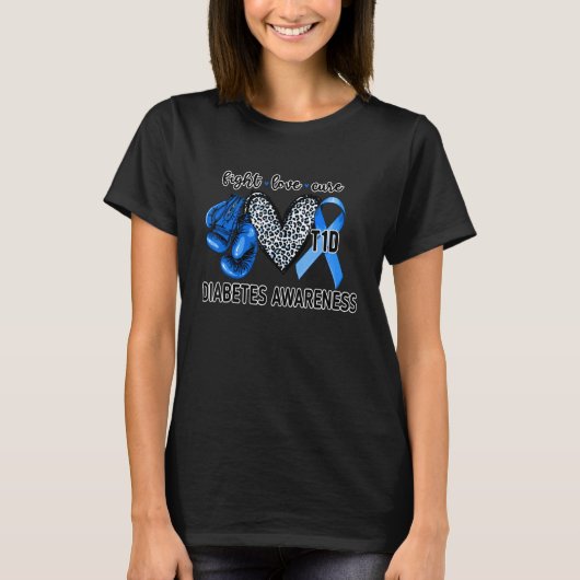 ファイトラブキュール糖尿病認識度 Tシャツ (正面)