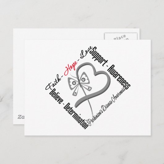 ファイトルホープラブバタフライ – パーキンソンズディーズ ポストカード (正面/裏面)