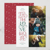 ファイトルラブホープ数々のフォトホリデーカード シーズンカード (正面/裏面)