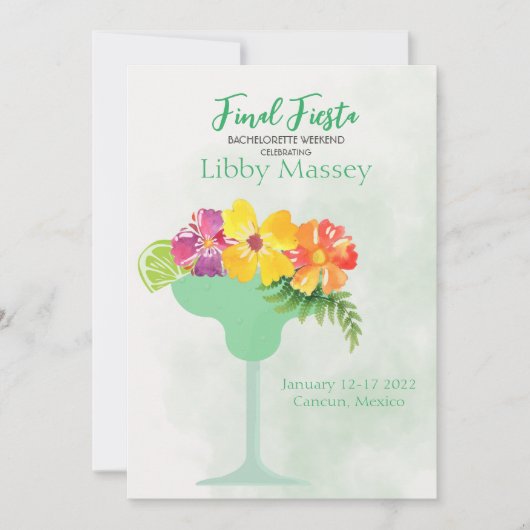 ファイナルバチェロレッテ招待状日程 招待状 (正面)