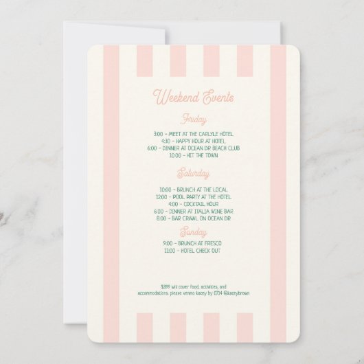 ファイナルフィエスタサクカラフルスブライダル/バチェロレッテ 招待状 (裏面)