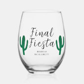 ファイナルフィエスタサボスバチェロレッテ賛成 ステムなしワイングラス (正面)