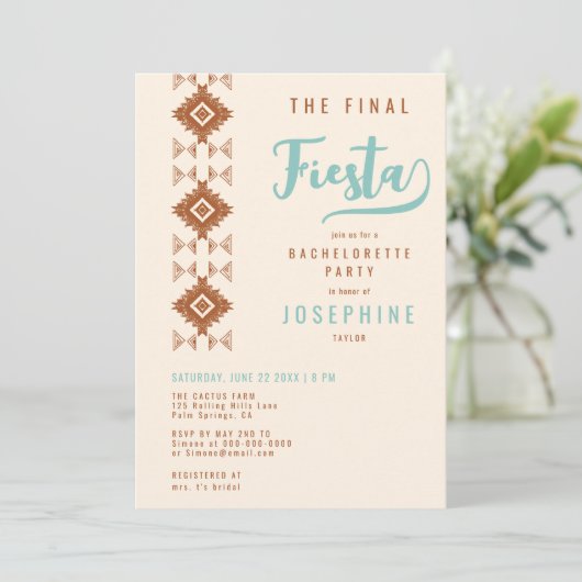 ファイナルフィエスタテラコッタデザートバチェロレッテ 招待状 (スタンド正面)