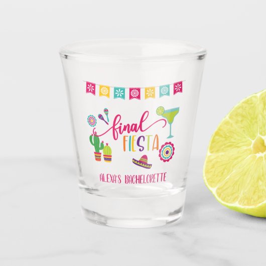 ファイナルフィエスタバチェロレッテショットガラス ショットグラス (正面)