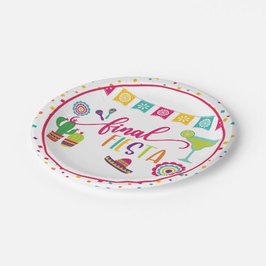 ファイナルフィエスタバチェロレッテプレート- WH ペーパープレート (アングル)