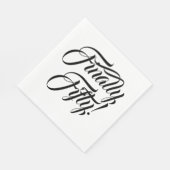 ファイナルフィフティ白黒誕生日 スタンダードランチョンナプキン (角)