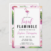 ファイナルフラミングルバチェロレッテ週末の日程 招待状 (正面/裏面)