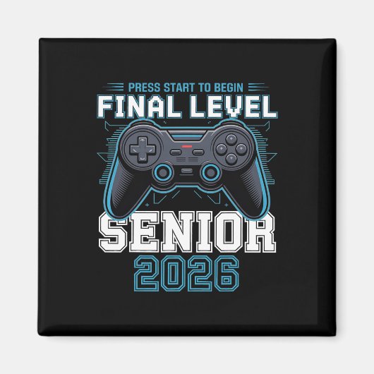 ファイナルレベル シニア 2026 プレススタート ゲーマースタイル マグネット (正面)