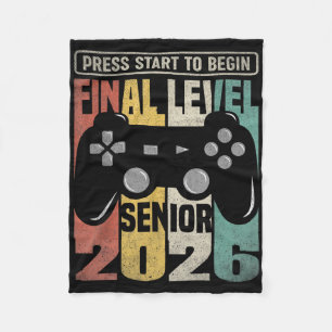 ファイナルレベル シニア 2026 プレススタート ゲーマースタイル 1 フリースブランケット
