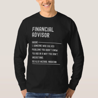 ファイナンシャルアドバイザーの定義Tシャツ ジョークTシャツ Tシャツ