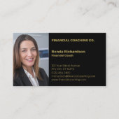 ファイナンシャルコーチプロフェッショナルブラック 名刺 (正面)