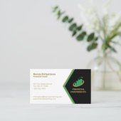 ファイナンシャルコーチプロフェッショナルブラック |白 名刺 (スタンド正面)