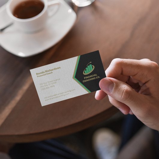 ファイナンシャルコーチプロフェッショナルブラック |白 名刺