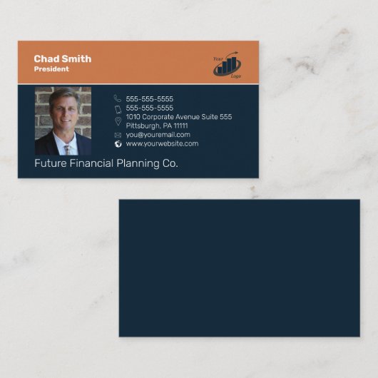 ファイナンシャルコーチ&トレーナープロフェッショナル 名刺 (正面/裏面)