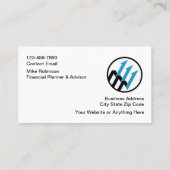 ファイナンシャルプランナーおよびアドバイザーの名刺 名刺 (裏面)