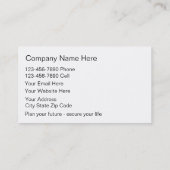 ファイナンシャルプランナーの名刺 名刺 (裏面)