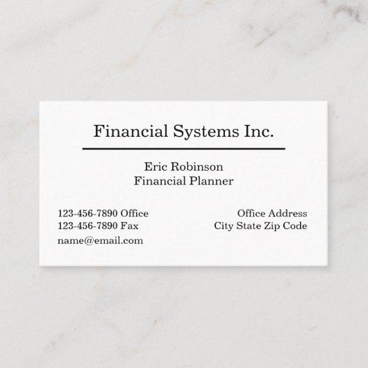 ファイナンシャルプランナープロフェッショナル名刺 名刺 (正面)