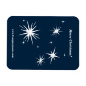 ファイナンシャルプランナーホワイトブルークリスマス マグネット (横)