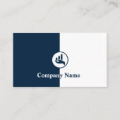 ファイナンシャルプランナーホワイト&ブルー名刺 ロイヤリティカード (裏面)