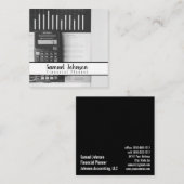 ファイナンシャルプランナー会計士資産管理 スクエア名刺 (正面/裏面)