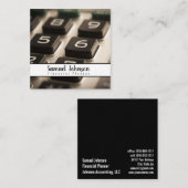 ファイナンシャルプランナー会計士資産管理 スクエア名刺 (正面/裏面)