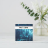 ファイナンシャルプランナー会計士資産管理 スクエア名刺 (スタンド正面)