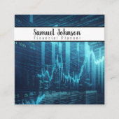 ファイナンシャルプランナー会計士資産管理 スクエア名刺 (正面)