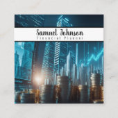 ファイナンシャルプランナー会計士資産管理 スクエア名刺 (正面)