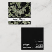 ファイナンシャルプランナー会計士資産管理 スクエア名刺 (正面/裏面)