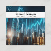 ファイナンシャルプランナー会計士資産管理 スクエア名刺 (正面)