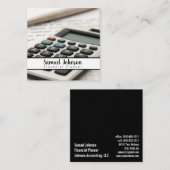 ファイナンシャルプランナー会計士資産管理 スクエア名刺 (正面/裏面)