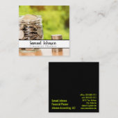 ファイナンシャルプランナー会計士資産管理 スクエア名刺 (正面/裏面)