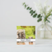 ファイナンシャルプランナー会計士資産管理 スクエア名刺 (スタンド正面)