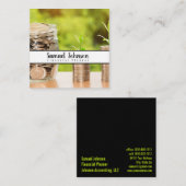 ファイナンシャルプランナー会計士資産管理 スクエア名刺 (正面/裏面)