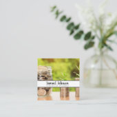 ファイナンシャルプランナー会計士資産管理 スクエア名刺 (スタンド正面)