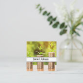 ファイナンシャルプランナー会計士資産管理 スクエア名刺 (スタンド正面)