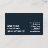 ファイナンシャルプランナー会計士資産管理 名刺 (裏面)