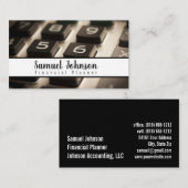 ファイナンシャルプランナー会計士資産管理 名刺 (正面/裏面)