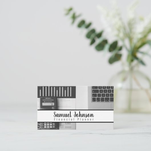 ファイナンシャルプランナー会計士資産管理 名刺 (スタンド正面)