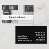 ファイナンシャルプランナー会計士資産管理 名刺 (正面/裏面)