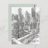 ファイナンシャル・ディストリクト・ボストン ポストカード (正面/裏面)