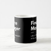 ファイナンスマネージャーの面白い定義 コーヒーマグカップ (中央)