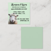 ファイバーアーツラムシープセージ スクエア名刺 (正面/裏面)